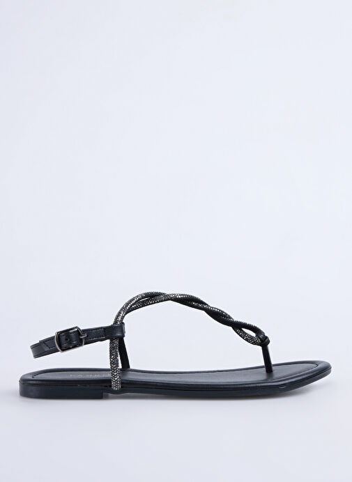 Fabrika Siyah Kadın Sandalet STORMES - Görsel 2
