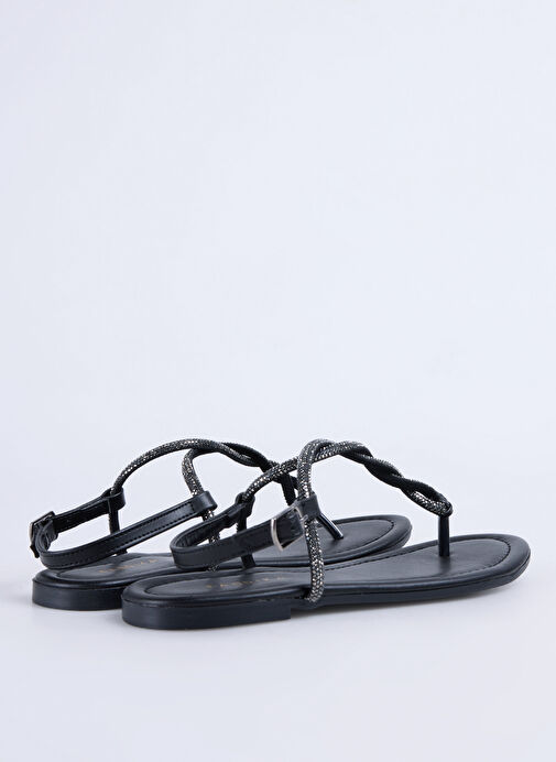 Fabrika Siyah Kadın Sandalet STORMES - Görsel 4