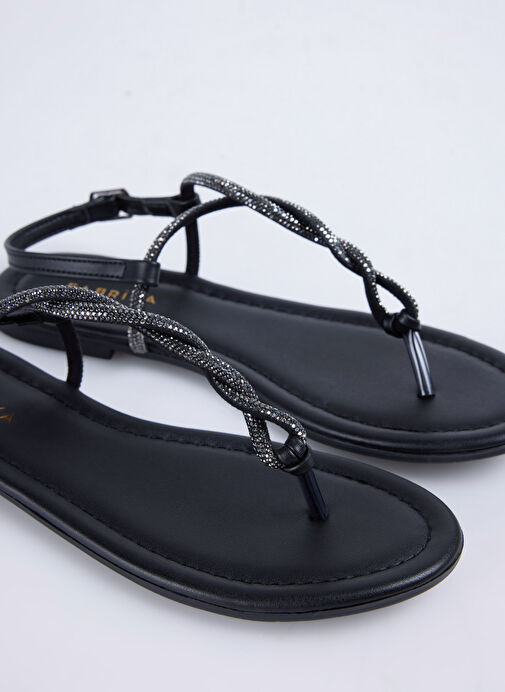 Fabrika Siyah Kadın Sandalet STORMES - Görsel 6