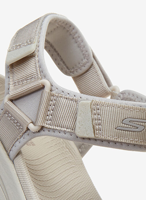 Skechers 140218 NAT MAX CUSHIONING - LURED Natürel - Kahverengi Kadın Sandalet - Görsel 7