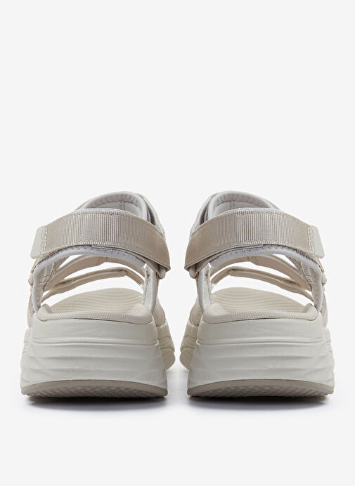 Skechers 140218 NAT MAX CUSHIONING - LURED Natürel - Kahverengi Kadın Sandalet - Görsel 8