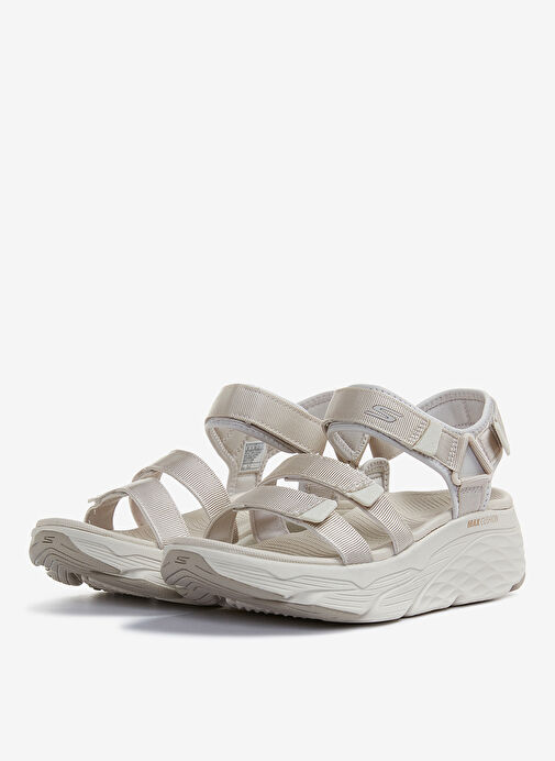 Skechers 140218 NAT MAX CUSHIONING - LURED Natürel - Kahverengi Kadın Sandalet - Görsel 9