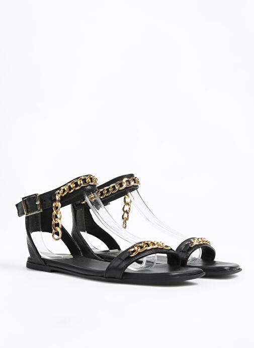 Fabrika Fabrika Siyah Kadın Deri Sandalet CESHIRE Sandalet & Terlik | Boyner Siyah - 3. görsel