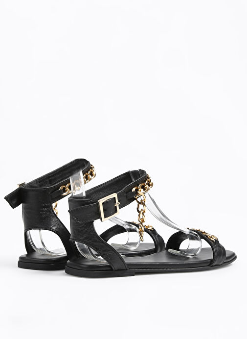 Fabrika Fabrika Siyah Kadın Deri Sandalet CESHIRE Sandalet & Terlik | Boyner Siyah - 4. görsel