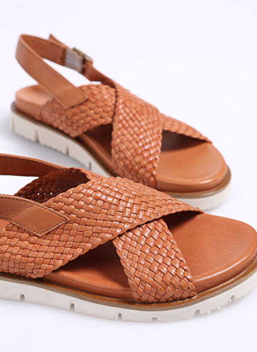 Hush Puppies Taba Kadın Deri Sandalet AIKEN - Görsel 6