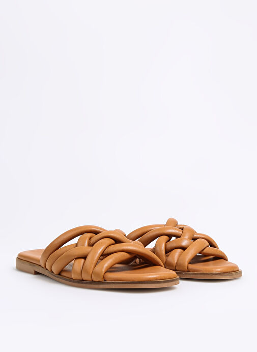 Hush Puppies Taba Kadın Deri Terlik BELLEVUE - Görsel 3