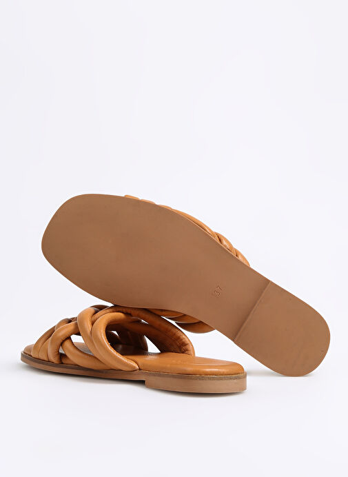 Hush Puppies Taba Kadın Deri Terlik BELLEVUE - Görsel 5