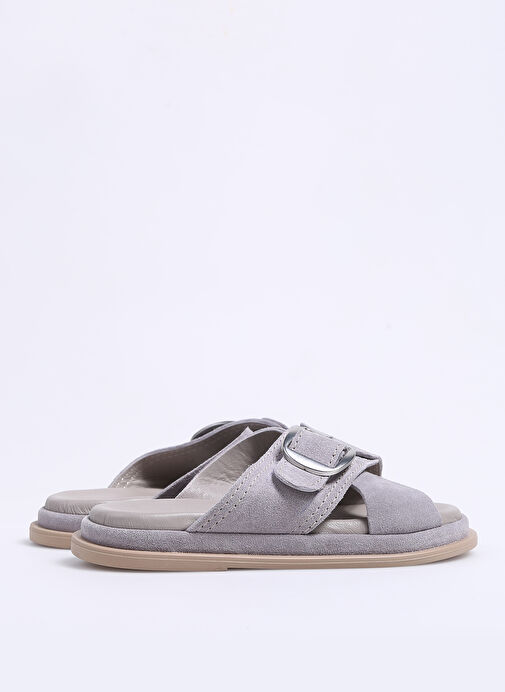 Hush Puppies Gri Kadın Süet Terlik KEITH - Görsel 4