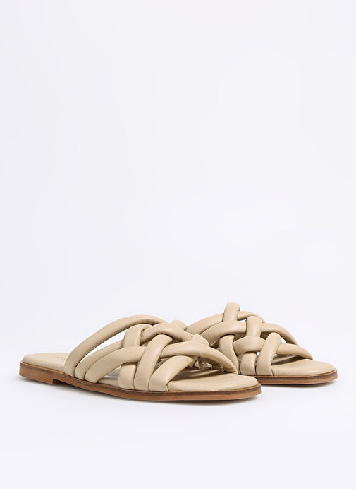 Hush Puppies Bej Kadın Deri Terlik BELLEVUE - Görsel 3