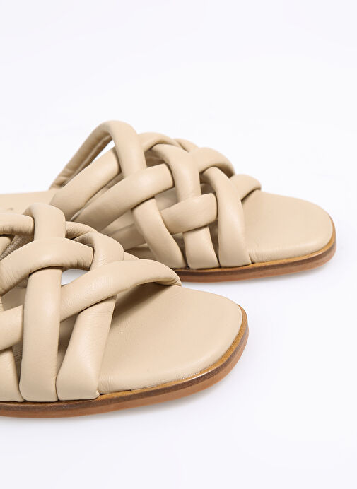 Hush Puppies Bej Kadın Deri Terlik BELLEVUE - Görsel 6