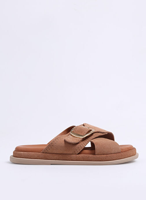 Hush Puppies Taba Kadın Süet Terlik KEITH - Görsel 2