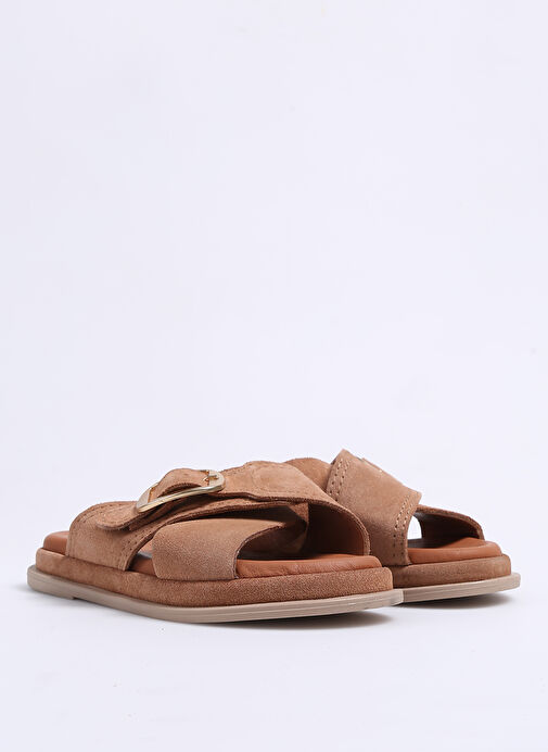 Hush Puppies Taba Kadın Süet Terlik KEITH - Görsel 3