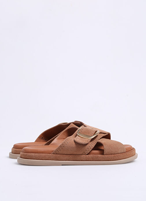 Hush Puppies Taba Kadın Süet Terlik KEITH - Görsel 4