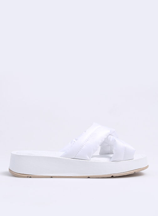 F By Fabrika Beyaz Kadın Terlik ADRESA - Görsel 2