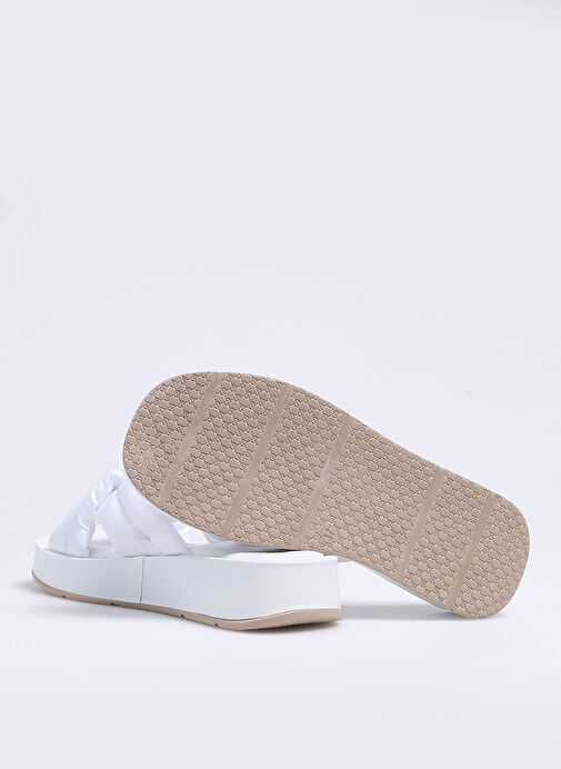 F By Fabrika Beyaz Kadın Terlik ADRESA - Görsel 5