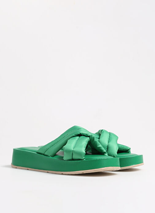 F By Fabrika Yeşil Kadın Terlik ADRESA - Görsel 3