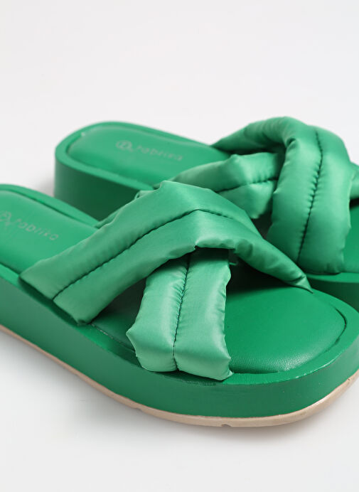 F By Fabrika Yeşil Kadın Terlik ADRESA - Görsel 6