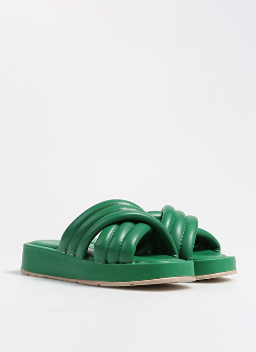 F By Fabrika Yeşil Kadın Terlik FREDICE - Görsel 3
