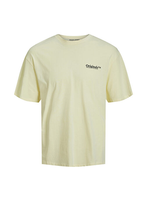 Jack & Jones Bisiklet Yaka Düz Sarı Erkek T-Shirt 12229045_JOREARTH PLANET TEE SS CRE Boyner