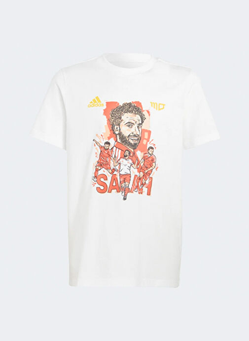 adidas Desenli Beyaz Erkek Çocuk T-Shirt HT5190 Y SALAH G T