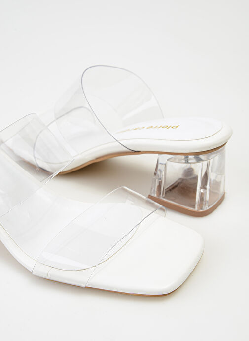 Pierre Cardin Beyaz Kadın Terlik PC-6982 - Görsel 6