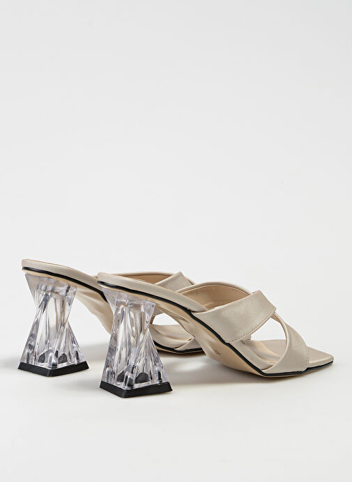 Pierre Cardin Bej Kadın Topuklu Sandalet PC-52221 - Görsel 4