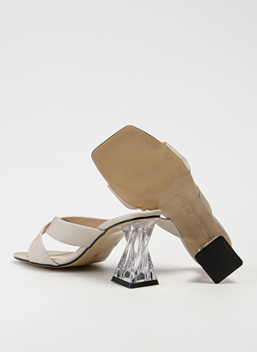 Pierre Cardin Bej Kadın Topuklu Sandalet PC-52221 - Görsel 5