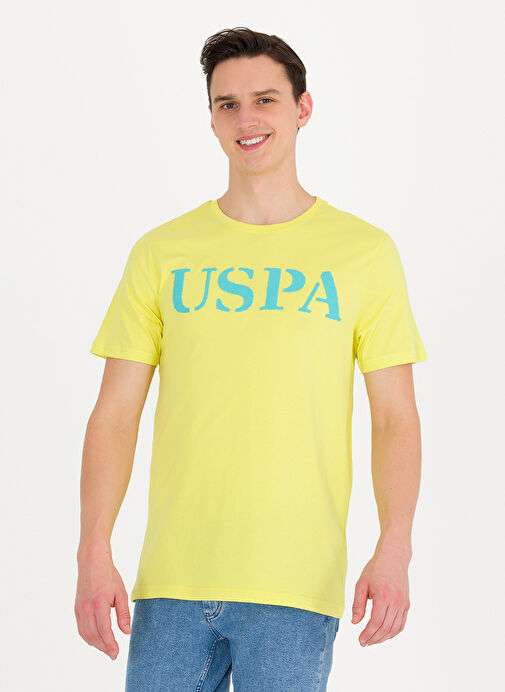 U.S. Polo Assn. Bisiklet Yaka Yeşil Erkek T-Shirt GEARTIY023