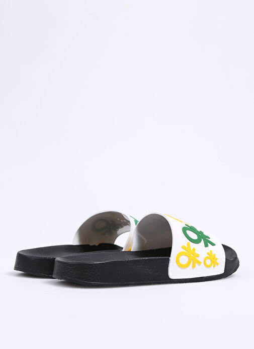 Benetton Siyah-Beyaz Erkek Plaj Terliği BN-1260 - Görsel 4