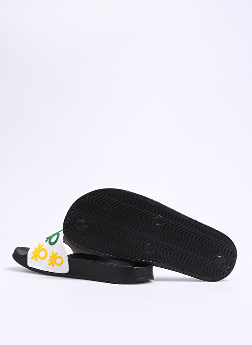 Benetton Siyah-Beyaz Erkek Plaj Terliği BN-1260 - Görsel 5