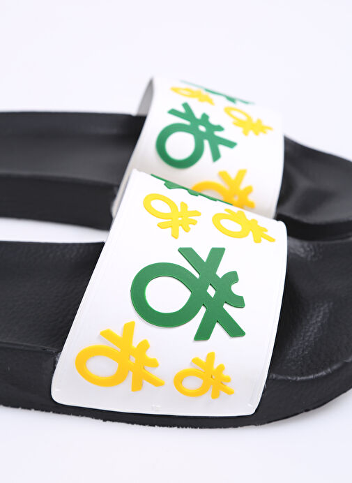 Benetton Siyah-Beyaz Erkek Plaj Terliği BN-1260 - Görsel 6