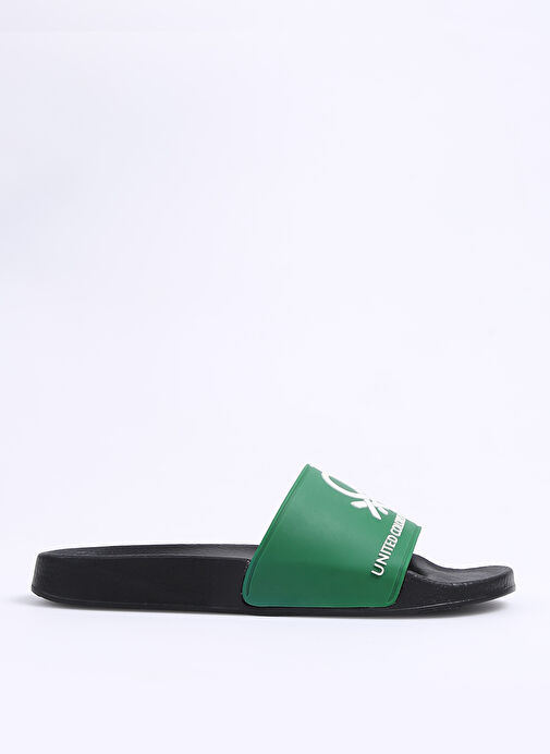 Benetton Siyah-Yeşil Erkek Plaj Terliği BN-1271 - Görsel 2