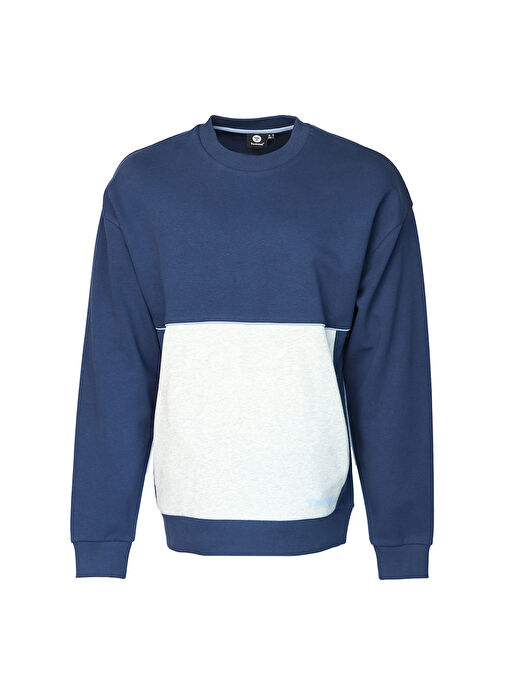 Hummel Lacivert Erkek Bisiklet Yaka Sweatshirt 921613-2223 HMLKLIMT