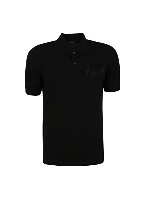 Network Polo Yaka Siyah Erkek T-Shirt 1087299