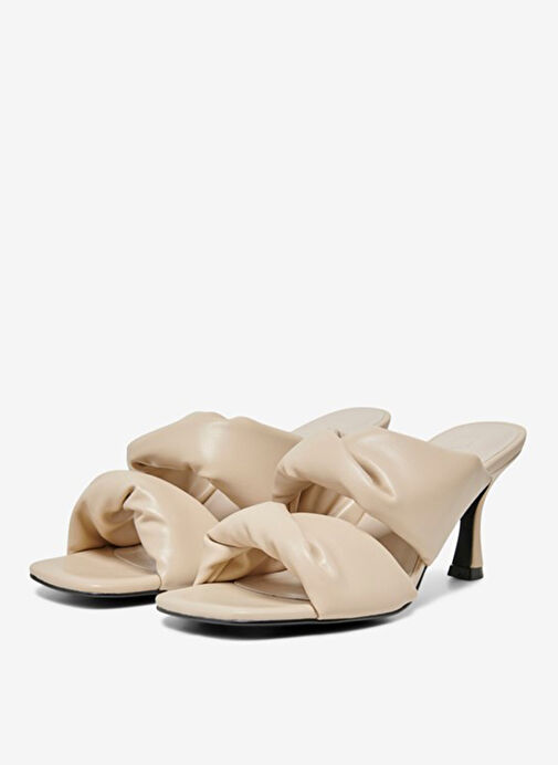 Only Krem Kadın Topuklu Sandalet 15281373 - Görsel 3