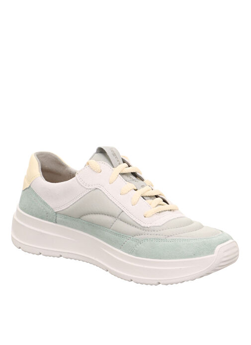 Legero Beyaz-Yeşil Kadın süet Sneaker 2-000240 - Görsel 3