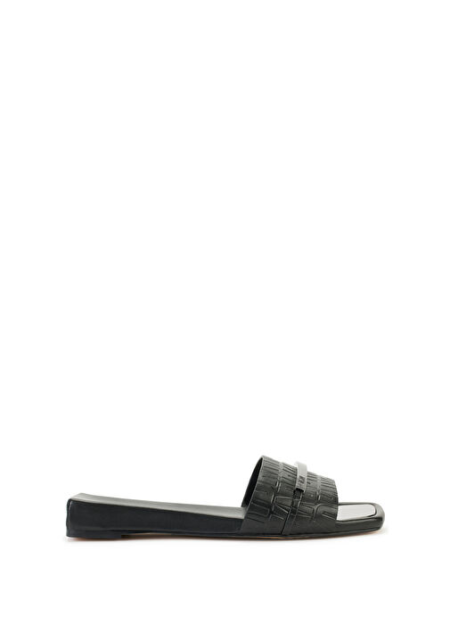 Dkny Siyah Kadın Deri Terlik K4231949BLK - Görsel 2