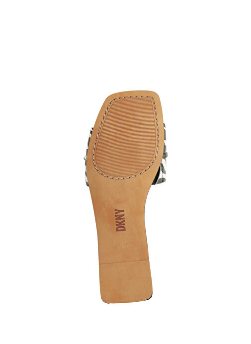 Dkny Siyah-Beyaz Kadın Deri Terlik K4261729005 - Görsel 6