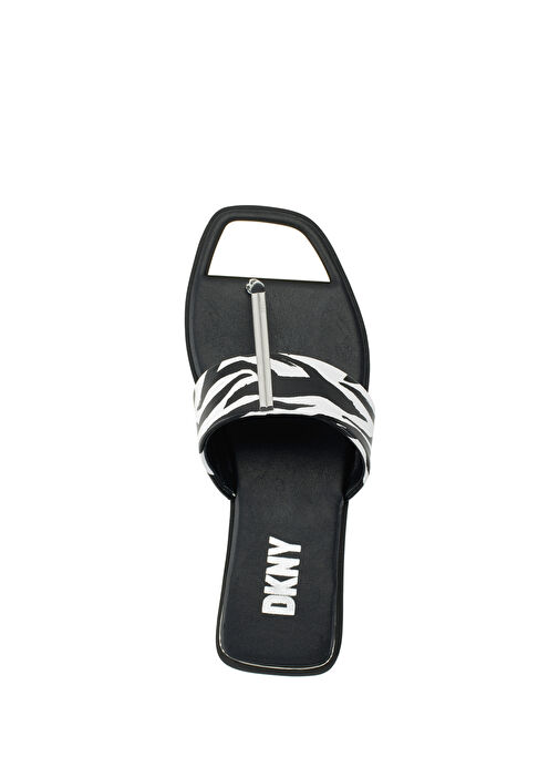 Dkny Siyah-Beyaz Kadın Deri Terlik K4256131005 - Görsel 4