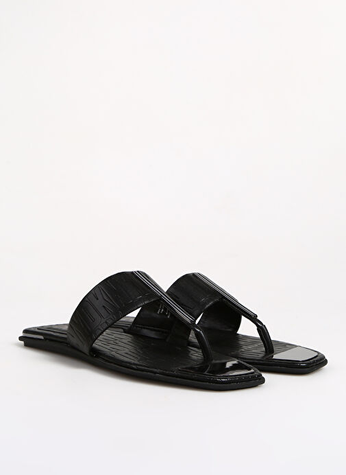 Dkny Siyah Kadın Deri Terlik K4287301BLK - Görsel 3