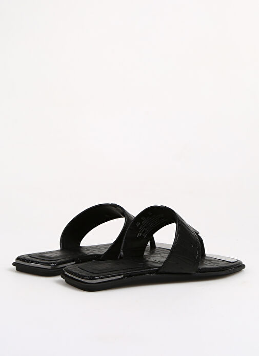 Dkny Siyah Kadın Deri Terlik K4287301BLK - Görsel 4