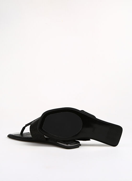 Dkny Siyah Kadın Deri Terlik K4287301BLK - Görsel 5