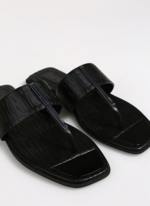 Dkny Siyah Kadın Deri Terlik K4287301BLK - Görsel 6