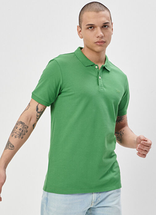 Lee Polo Yaka Yeşil Erkek T-Shirt L211810303_Polo Yaka Tişört