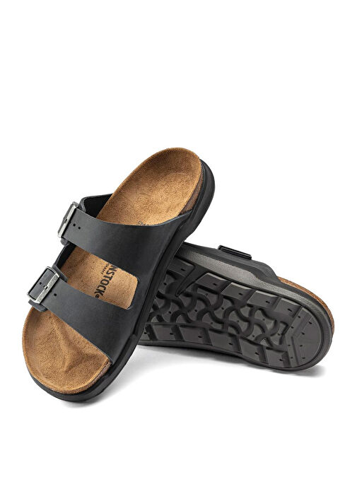 Birkenstock Siyah Erkek Deri Terlik 1018461 - Görsel 3