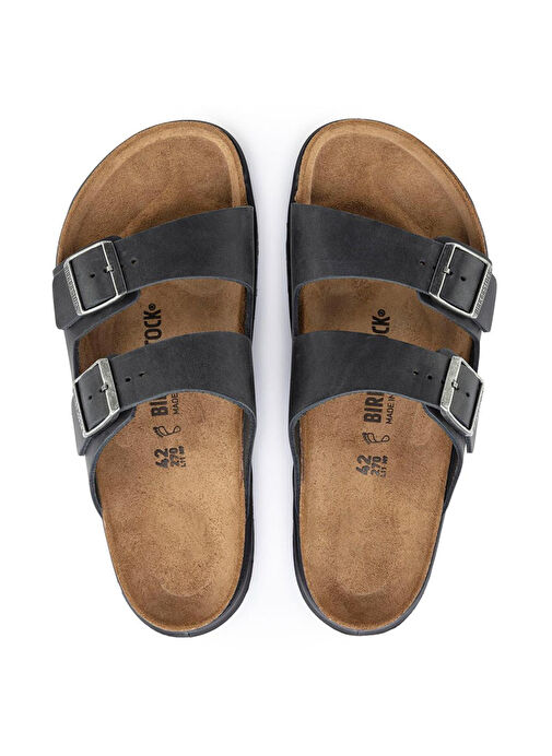 Birkenstock Siyah Erkek Deri Terlik 1018461 - Görsel 4