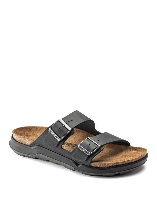 Birkenstock Siyah Erkek Deri Terlik 1018461 - Görsel 6