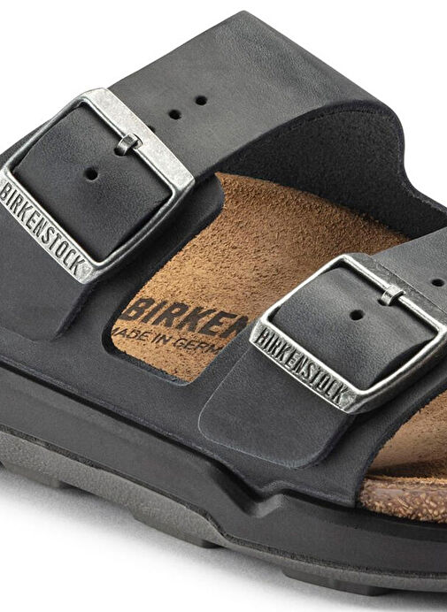 Birkenstock Siyah Erkek Deri Terlik 1018461 - Görsel 7