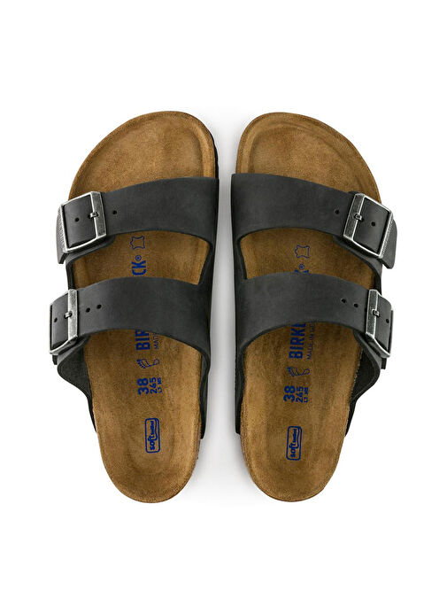 Birkenstock Siyah Erkek Deri Terlik 752483 - Görsel 4