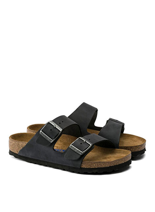 Birkenstock Siyah Erkek Deri Terlik 752483 - Görsel 5
